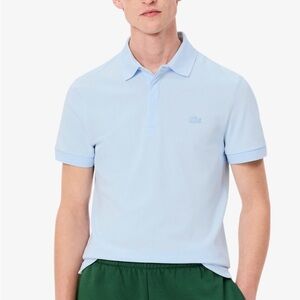 NWOT Lacoste Polo Shirt Mens Sz 9 /4XL Regular Fit light Blue Crocodile Polo *X7